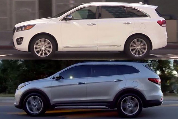 Сравнить 2018 Kia Sorento и 2018 Hyundai Santa Fe: что лучше?